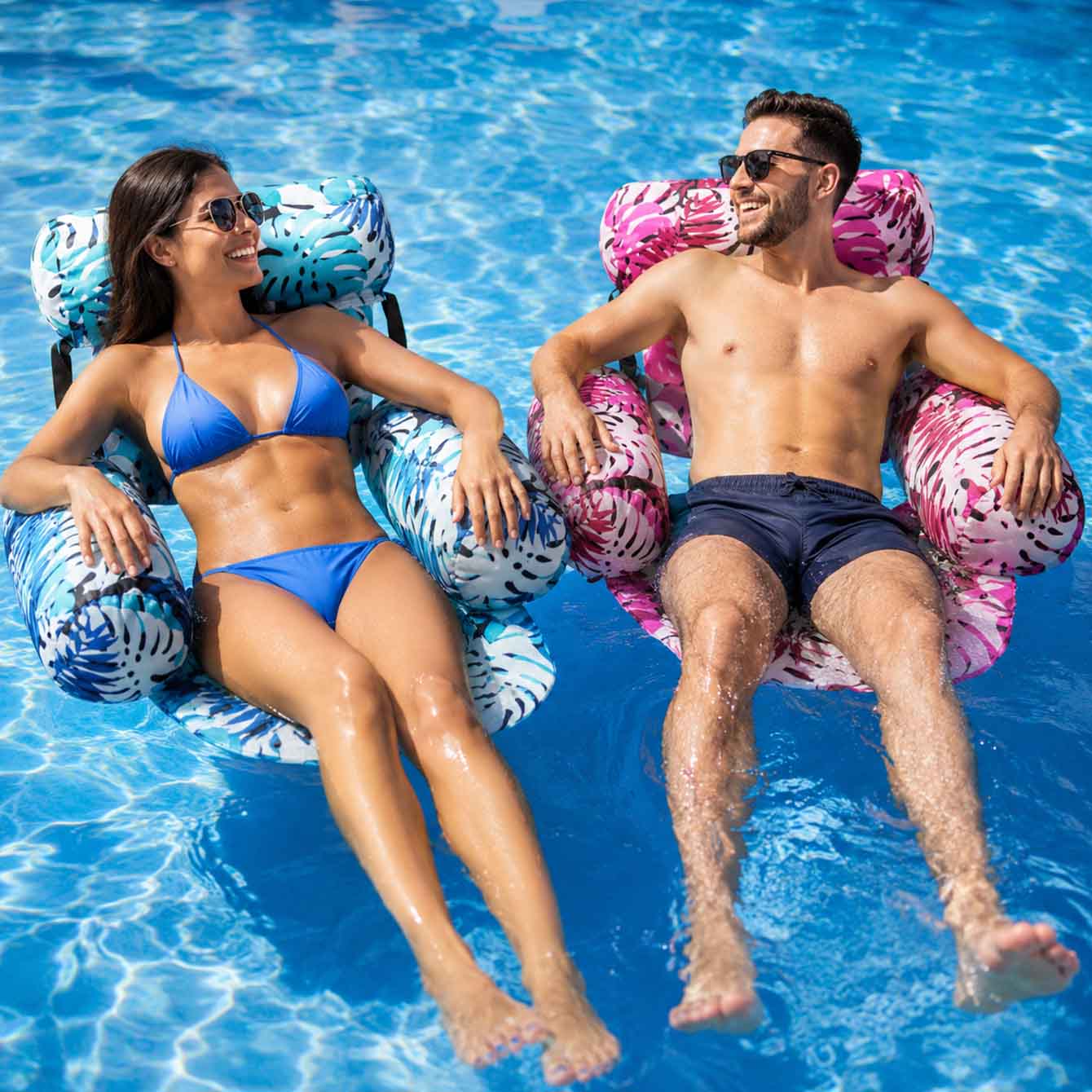 Pool Lounger Inflatable - 1 Stück aufblasbarer Pool-Sessel für Erwachsene,