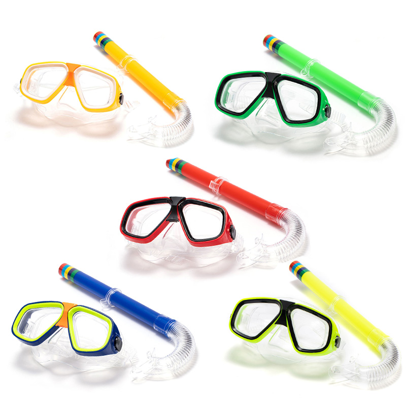 Snorkel Mask Full Face - Erwachsene Kinder Tauchbrille Maske Atemschlauch Stoßfest
