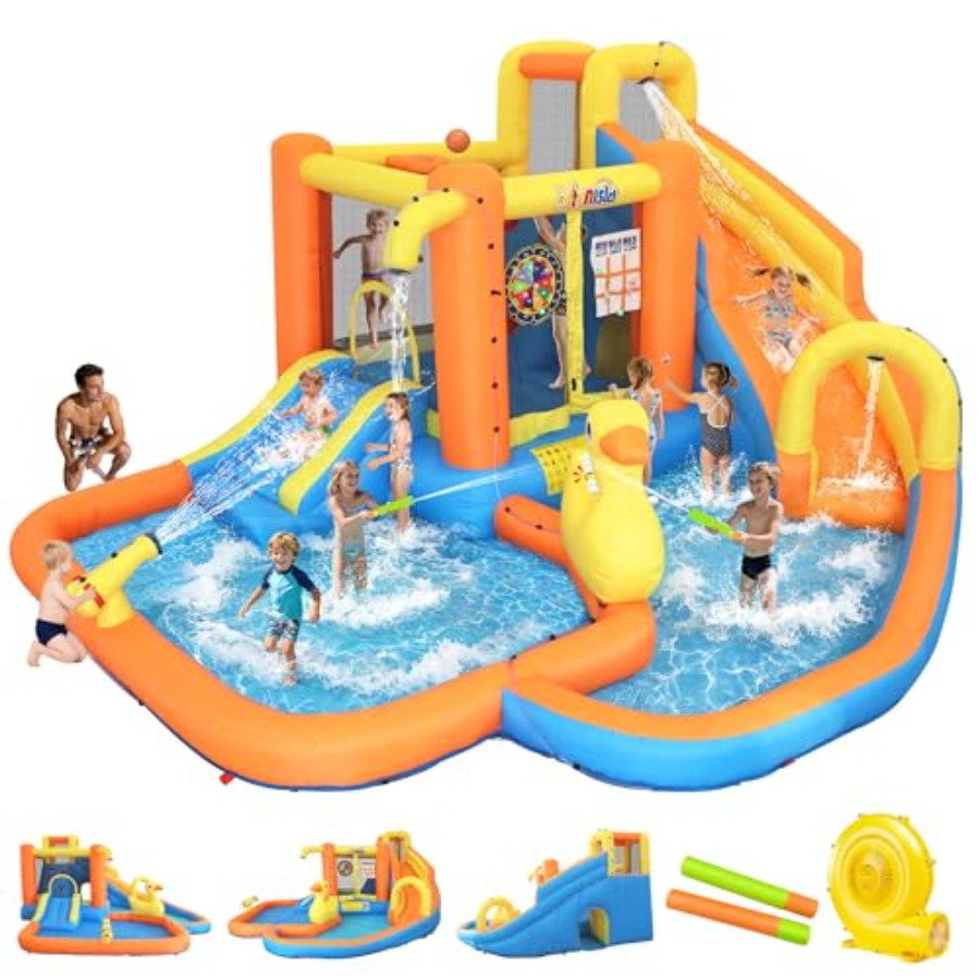 Water Slide Inflatable - Aufblasbarer Wasserpark für Kinder von 3-10