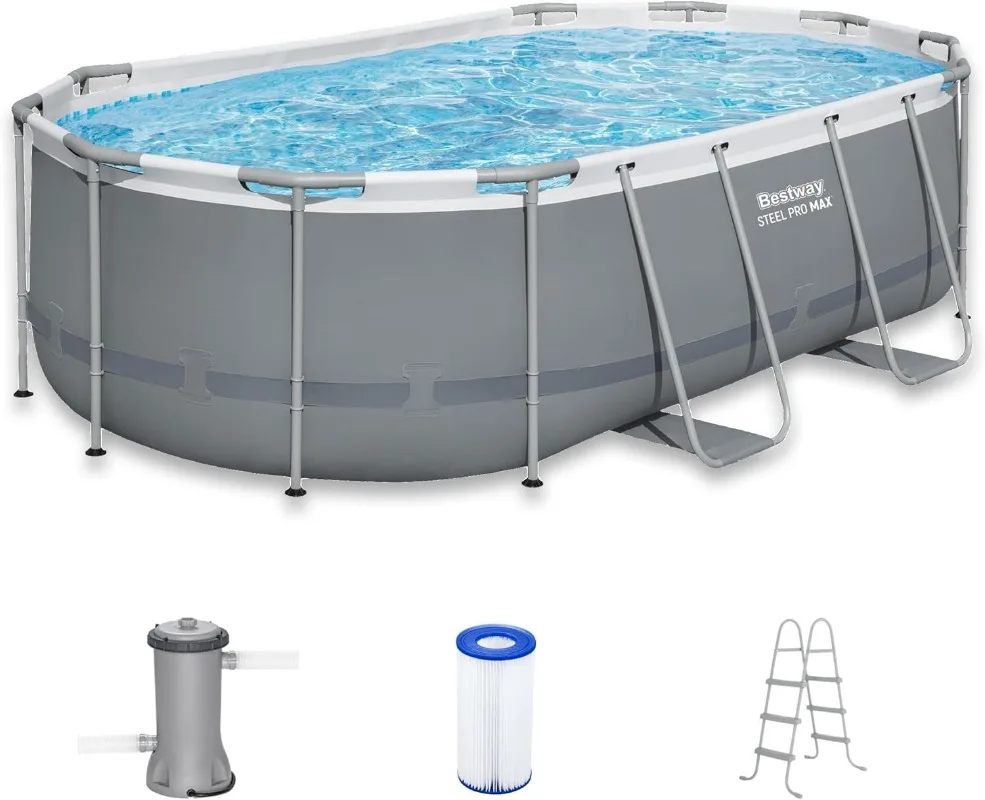 Pool Ladder Above Ground - Bestway Steel Pro MAX 14' x