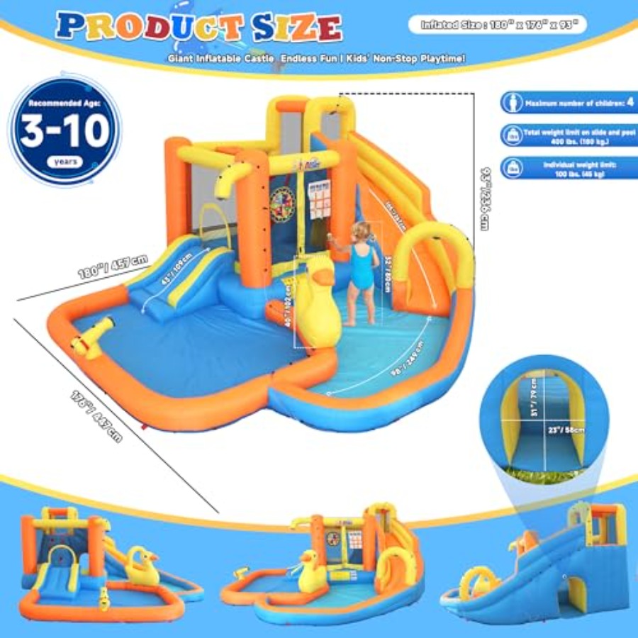 Aufblasbarer Wasserpark für Ki – Water Slide Inflatable Bewertung und Preis