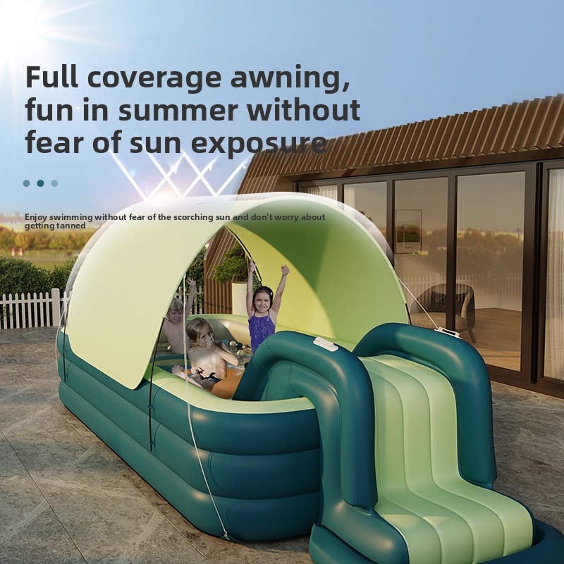 Aufblasbarer Kinderpool mit Ru – Water Slide Inflatable Bewertung und Preis