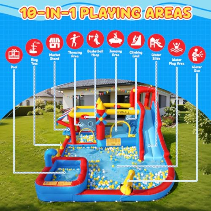Outdoor/Indoor 10-in-1 Wasserr – Water Slide Inflatable Bewertung und Preis